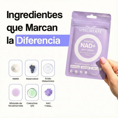 Parches NAD+ Boost™ Vitalidad renovada y rejuvenecimiento celular