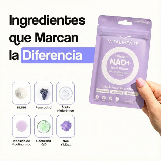 Parches NAD+ Boost™ Vitalidad renovada y rejuvenecimiento celular